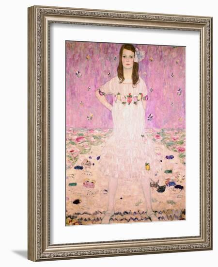 Girl in White-Gustav Klimt-Framed Giclee Print