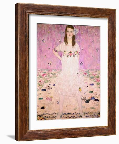 Girl in White-Gustav Klimt-Framed Giclee Print