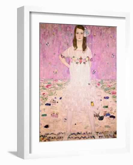 Girl in White-Gustav Klimt-Framed Giclee Print