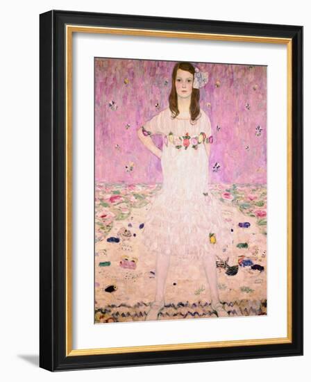 Girl in White-Gustav Klimt-Framed Giclee Print