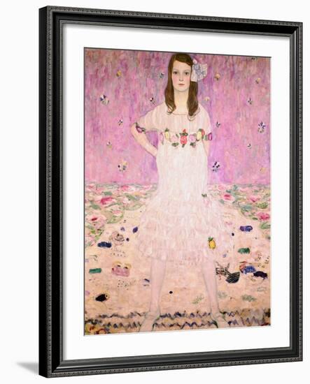 Girl in White-Gustav Klimt-Framed Giclee Print