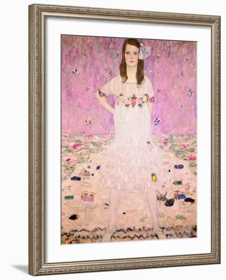 Girl in White-Gustav Klimt-Framed Giclee Print