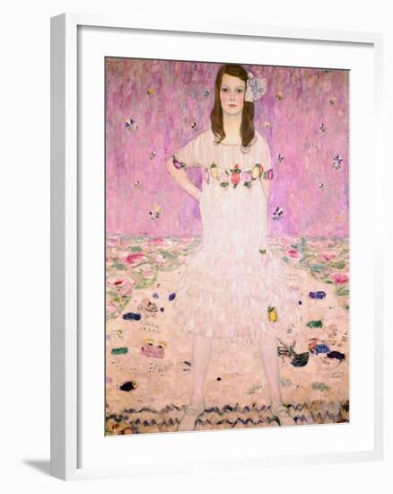 Girl in White-Gustav Klimt-Framed Giclee Print