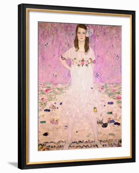 Girl in White-Gustav Klimt-Framed Giclee Print