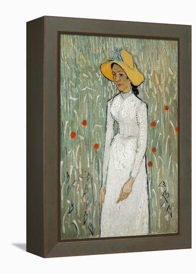 Girl in White-Vincent van Gogh-Framed Stretched Canvas