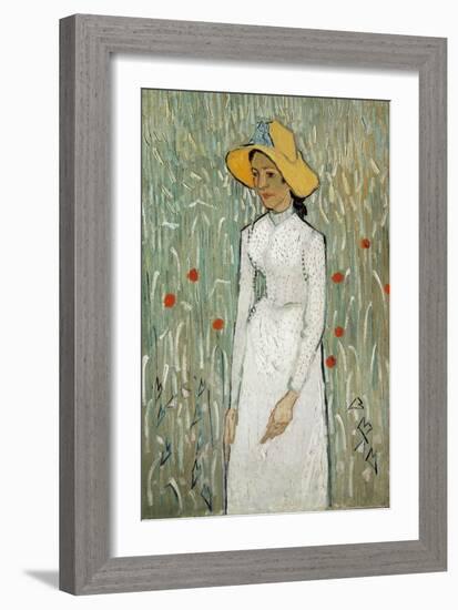 Girl in White-Vincent van Gogh-Framed Art Print