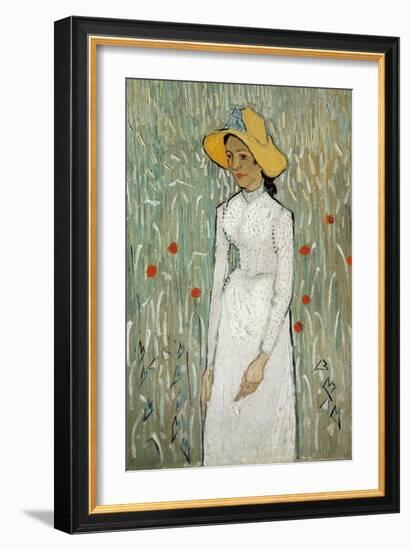 Girl in White-Vincent van Gogh-Framed Art Print