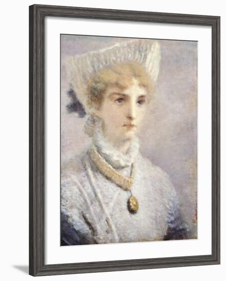 Girl in White-Daniele Ranzoni-Framed Giclee Print