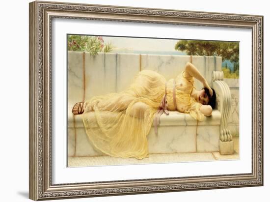 Girl in Yellow Drapery, 1901-John William Godward-Framed Giclee Print