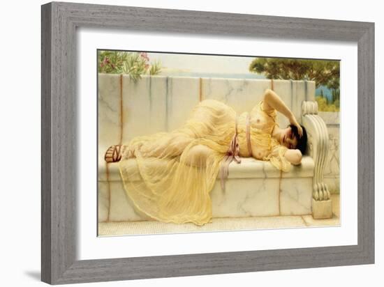 Girl in Yellow Drapery, 1901-John William Godward-Framed Giclee Print