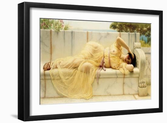 Girl in Yellow Drapery, 1901-John William Godward-Framed Giclee Print