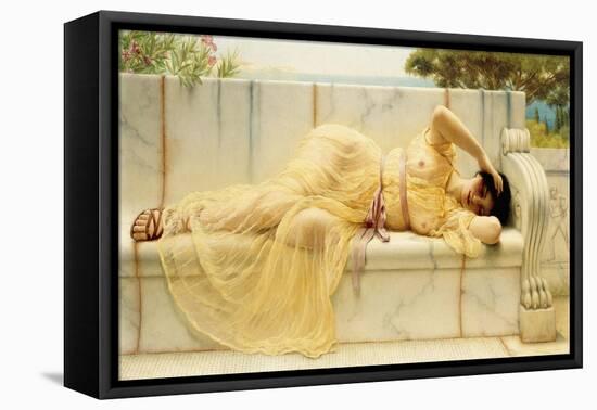 Girl in Yellow Drapery, 1901-John William Godward-Framed Premier Image Canvas