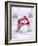 Girl Kissing Snowman-MAKIKO-Framed Giclee Print