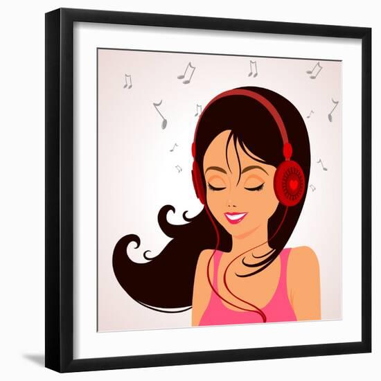 Girl Music-Julka-Framed Art Print