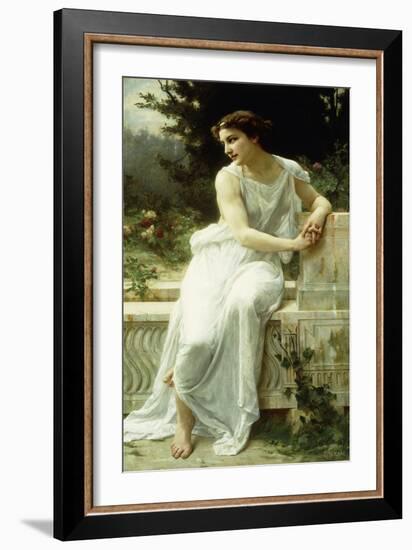 Girl of Pompei in a Garden; Jeune Fille De Pompei Dans Un Jardin-Guillaume Seignac-Framed Giclee Print