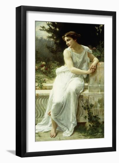 Girl of Pompei in a Garden; Jeune Fille De Pompei Dans Un Jardin-Guillaume Seignac-Framed Giclee Print