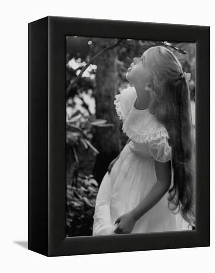 Girl of the Children's School of Modern Dancing, Looking Up a Tree-Lisa Larsen-Framed Premier Image Canvas