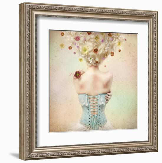 Girl of the Flower Garden-null-Framed Art Print
