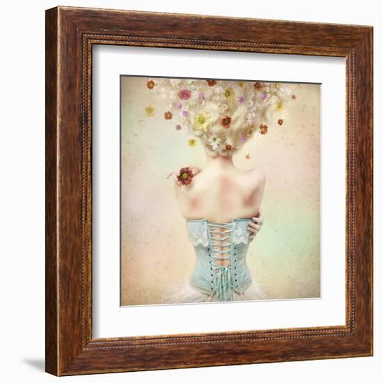 Girl of the Flower Garden-null-Framed Art Print