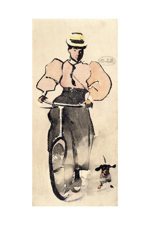 'Girl on a Bicycle, C.1896' Giclee Print - Joseph Crawhall | Art.com