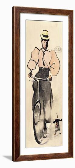 Girl on a Bicycle, C.1896-Joseph Crawhall-Framed Giclee Print