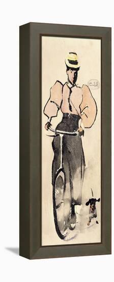 Girl on a Bicycle, C.1896-Joseph Crawhall-Framed Premier Image Canvas