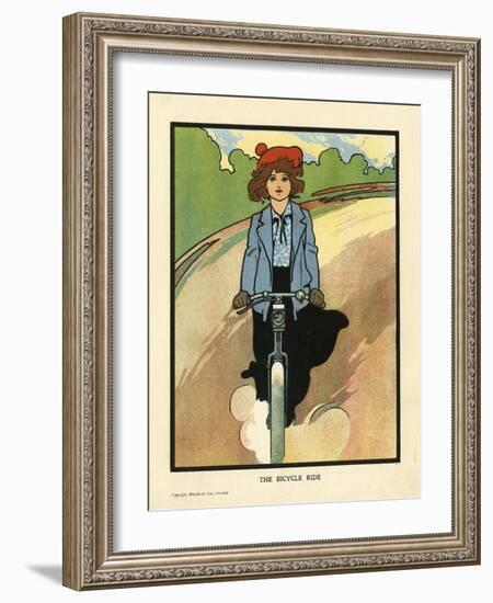 Girl on a Bike-Charles Robinson-Framed Art Print