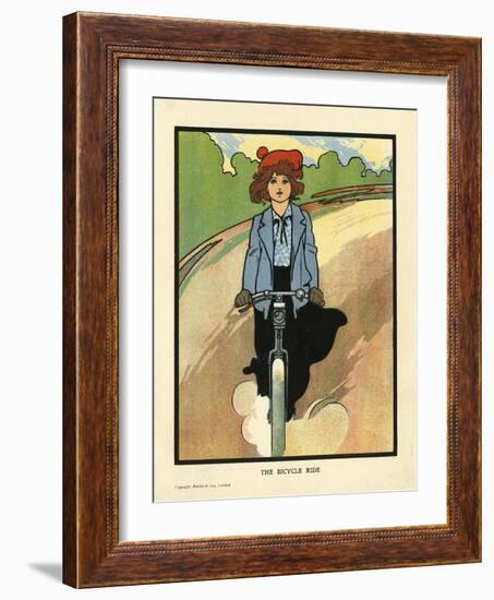 Girl on a Bike-Charles Robinson-Framed Art Print