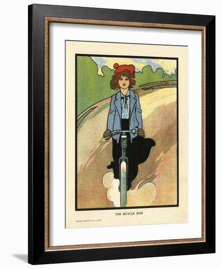 Girl on a Bike-Charles Robinson-Framed Art Print