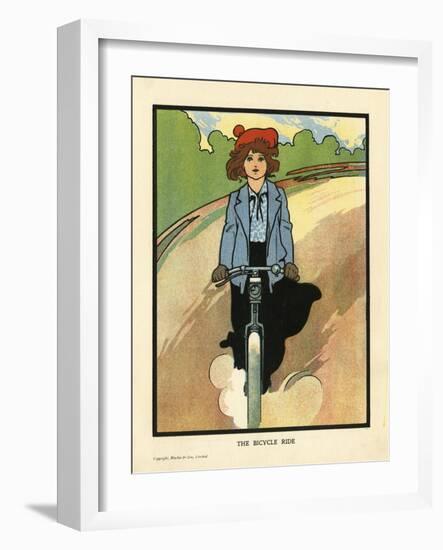 Girl on a Bike-Charles Robinson-Framed Art Print