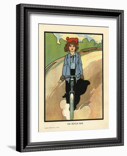 Girl on a Bike-Charles Robinson-Framed Art Print