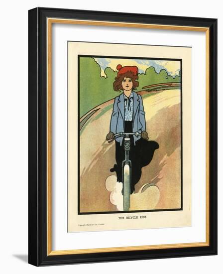 Girl on a Bike-Charles Robinson-Framed Art Print