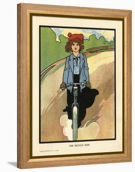 Girl on a Bike-Charles Robinson-Framed Stretched Canvas