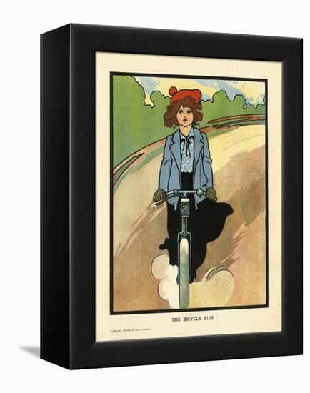 Girl on a Bike-Charles Robinson-Framed Stretched Canvas