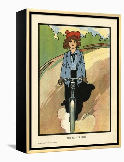 Girl on a Bike-Charles Robinson-Framed Stretched Canvas