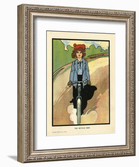 Girl on a Bike-Charles Robinson-Framed Art Print