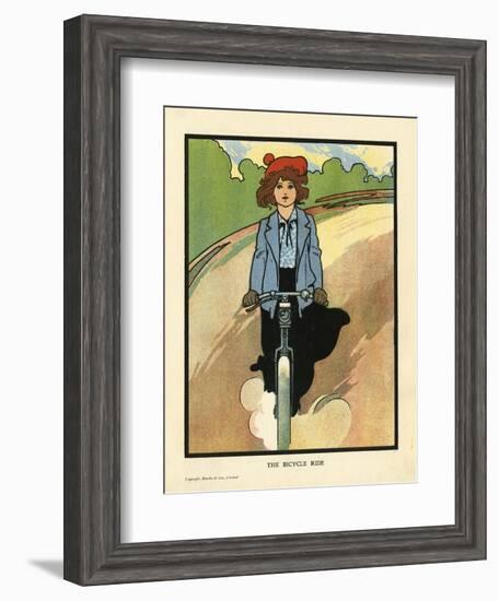 Girl on a Bike-Charles Robinson-Framed Art Print