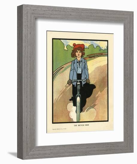 Girl on a Bike-Charles Robinson-Framed Art Print