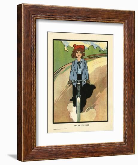 Girl on a Bike-Charles Robinson-Framed Art Print