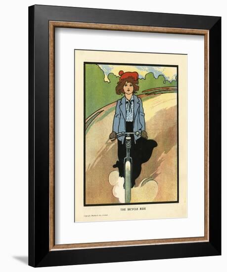 Girl on a Bike-Charles Robinson-Framed Art Print