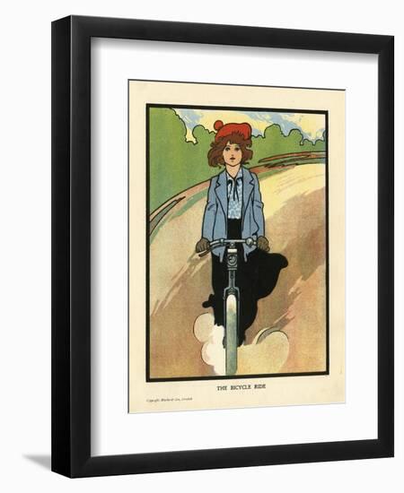 Girl on a Bike-Charles Robinson-Framed Art Print