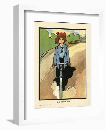 Girl on a Bike-Charles Robinson-Framed Art Print