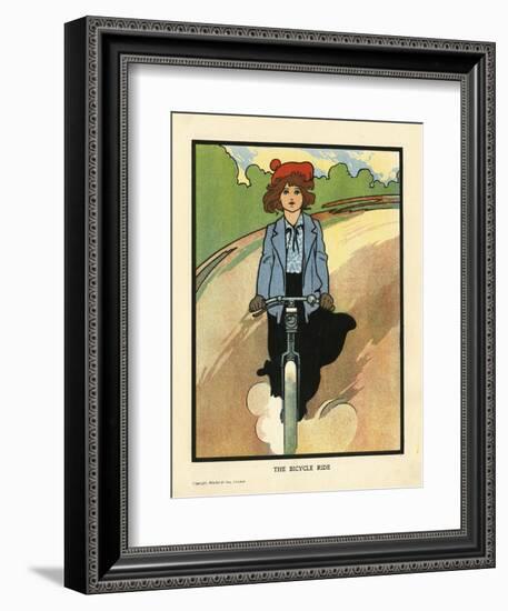 Girl on a Bike-Charles Robinson-Framed Art Print