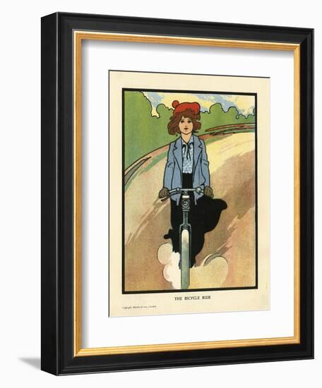 Girl on a Bike-Charles Robinson-Framed Art Print