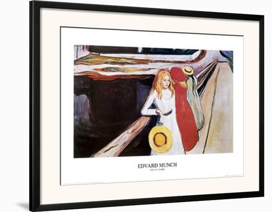 Girl on a Bridge-Edvard Munch-Framed Art Print