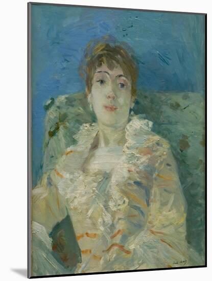 Girl on a Divan, Ca 1885-Berthe Morisot-Mounted Giclee Print