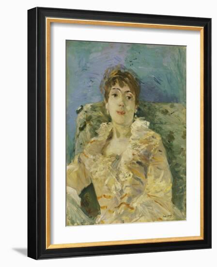 Girl on a Divan-Berthe Morisot-Framed Giclee Print