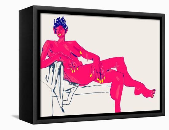 Girl on A Divan-Francesco Gulina-Framed Premier Image Canvas