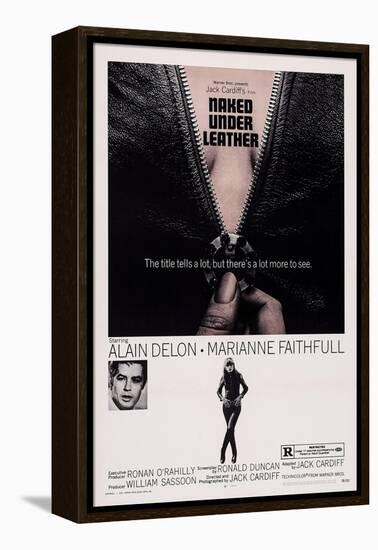 Girl on a Motorcycle, (Aka Naked under Leather), from Left: Alain Delon, Marianne Faithfull, 1968-null-Framed Stretched Canvas