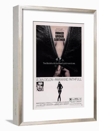 Girl on a Motorcycle, (Aka Naked under Leather), from Left: Alain Delon, Marianne Faithfull, 1968-null-Framed Art Print